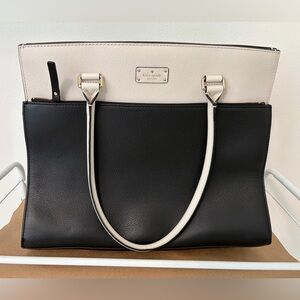 Kate Spade Two-Tone Black and Cream Tote
